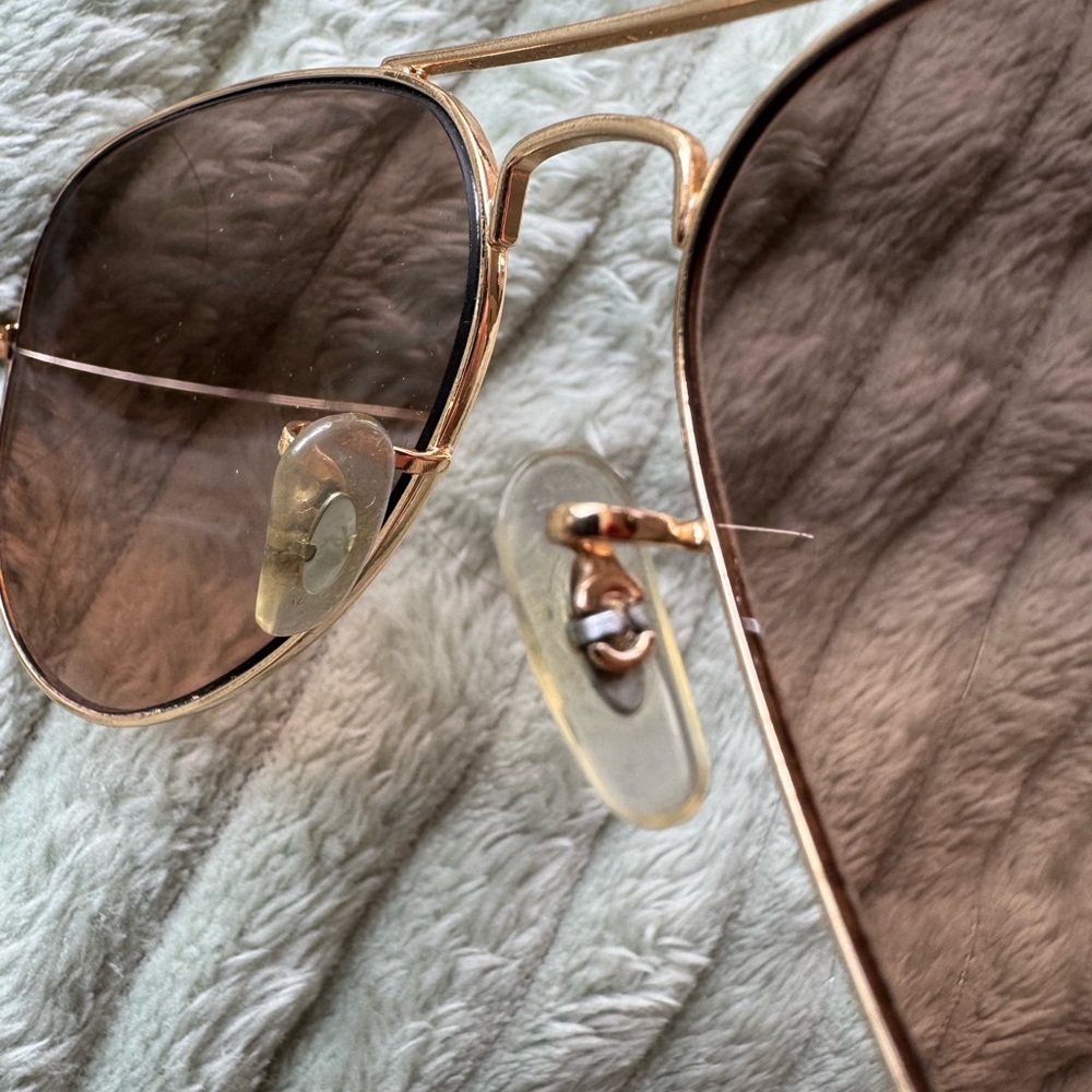 Ray-Ban Gold Frame Sunglasses with Brown Lenses - Picture 4 of 8